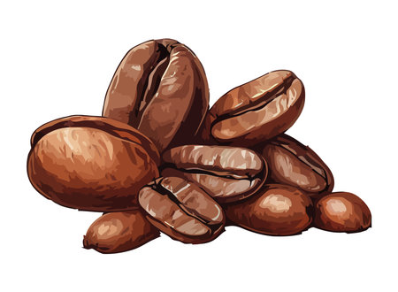 a gourmet coffee beansのイラスト素材