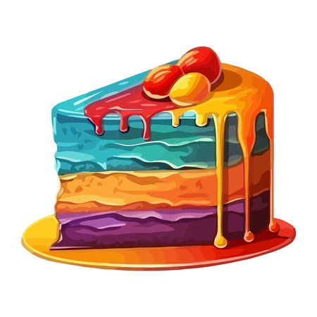 Sweet celebration gourmet chocolate cakeのイラスト素材