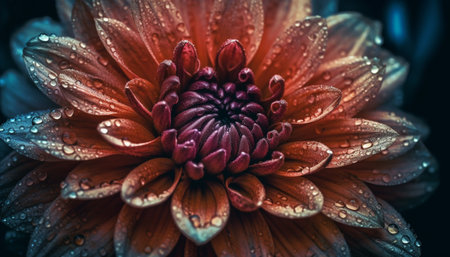 Vibrant chrysanthemum bouquet showcases autumn beauty in nature outdoors generated by artificial intelligenceの素材