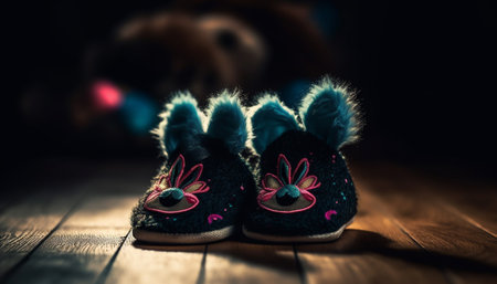 Cute baby shoes made of soft wool for winter comfort generated by artificial intelligenceの素材