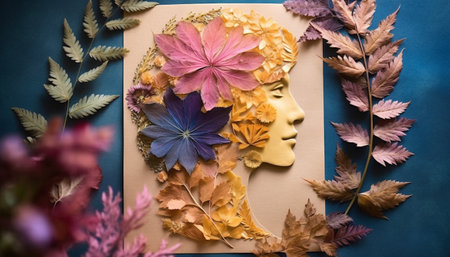 Autumn beauty in nature multi colored leaves decorate the forest backdrop generated by artificial intelligenceの素材