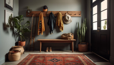 Luxury living room with modern architecture and elegant decoration generated by artificial intelligenceの素材