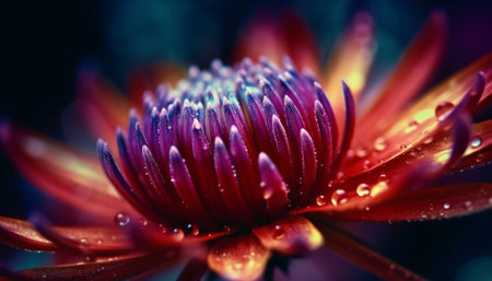 Vibrant gerbera daisy in soft focus, showcasing its colorful petals generated by artificial intelligenceの素材