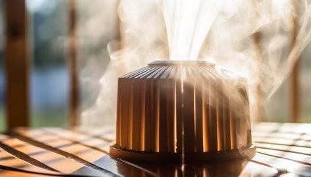 Steel equipment reflects modern industry in a factory close up generated by artificial intelligenceの素材