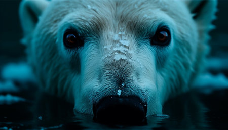Close up portrait of cute purebred puppy looking at camera outdoors generated by artificial intelligenceの素材