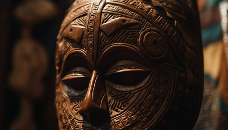 Ancient African idol statue, a souvenir of indigenous tribal culture generated by artificial intelligenceの素材