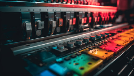 Nightclub equipment mixing technology for modern entertainment club performance space generated by artificial intelligenceの素材