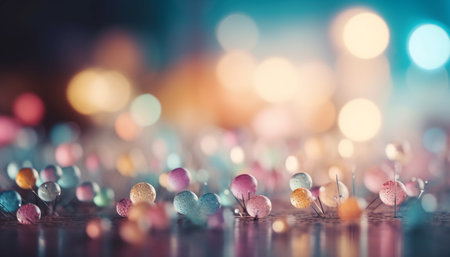 Vibrant colors illuminate abstract decoration in close up celebration backdrop generated by artificial intelligenceの素材