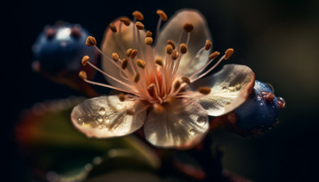 Organic beauty in nature a close up of a daisy petal generated by artificial intelligenceの素材