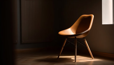 Modern elegance in a dark living room with comfortable seating generated by artificial intelligenceの素材