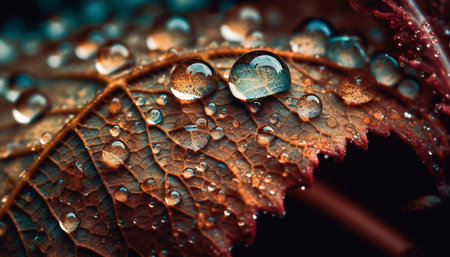 Organic leaf vein pattern reflects vibrant beauty of nature growth generated by artificial intelligenceの素材