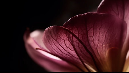 Soft pink blossom, vibrant with organic growth and fragility generated by artificial intelligenceの素材