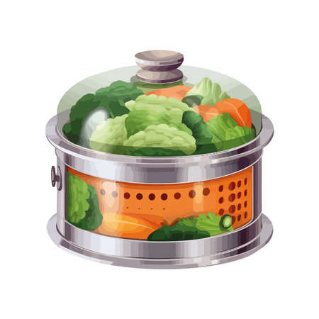 Fresh vegetable salad in a bowlのイラスト素材