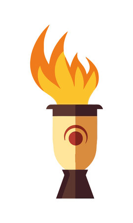 Torch icon, Vector Hot flame, power flamingのイラスト素材