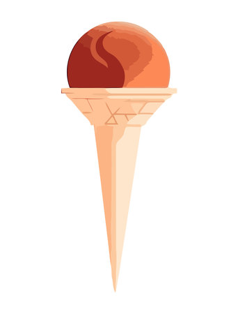 Sweet summer treat ice cream cone ballのイラスト素材