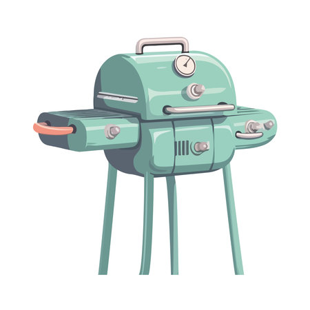 Grilled barbecue, summer meal successのイラスト素材