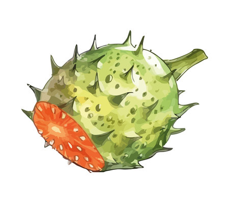 Fresh organic fruit sketch illustrationのイラスト素材
