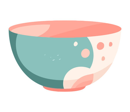 Gourmet meal in crockery bowlのイラスト素材