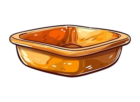 Yellow bowl for lunchのイラスト素材