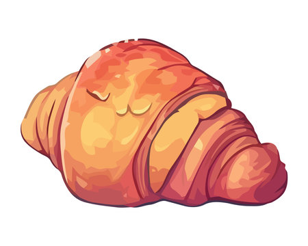 French croissant bread iconのイラスト素材