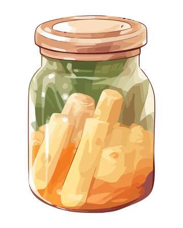 Fresh meal, homemade with organic vegetablesのイラスト素材