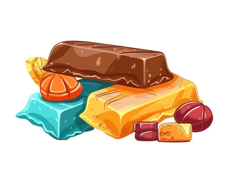 Cute candies stack, fresh and sweetのイラスト素材