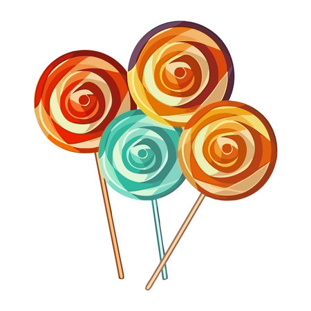 Spiral candies, sweet snack, fun decorationのイラスト素材