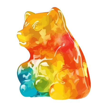 sweet gummy bear candyのイラスト素材
