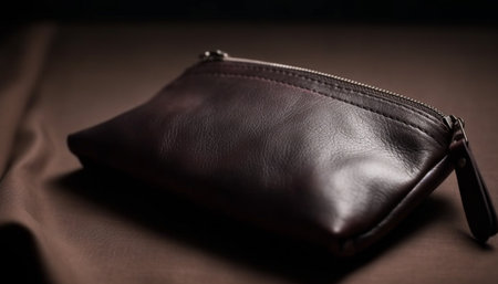 Modern leather bag exudes elegance and luxury in studio shot generated by artificial intelligenceの素材