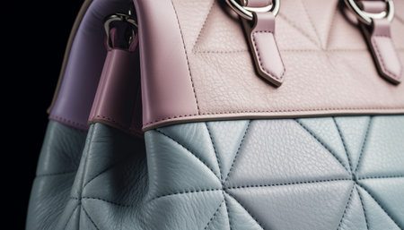 Modern leather luggage with metal buckle and zipper fastening generated by artificial intelligenceの素材