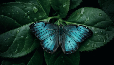 Vibrant butterfly wing in macro, beauty in nature fragility generated by artificial intelligenceの素材