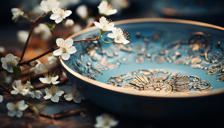 Freshness blossoms in nature beauty, a single flower organic growth generated by artificial intelligenceの素材