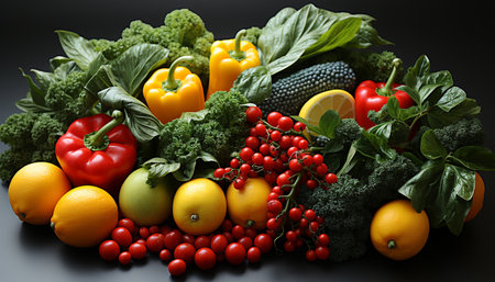 Freshness of food tomato, fruit, vegetable, healthy eating generated by artificial intelligenceの素材