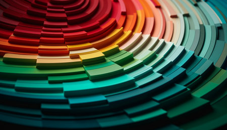 Vibrant colors in a spiral shape create a modern backdrop generated by artificial intelligenceの素材