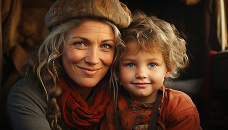 Smiling child brings happiness to family, one child at a time generated by artificial intelligenceの素材