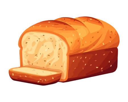 A fresh baked bread, a gourmet mealのイラスト素材