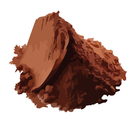 Organic powder chocolate dessert iconのイラスト素材