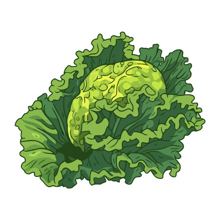 Fresh cabbage vegetables, a healthy meal choiceのイラスト素材