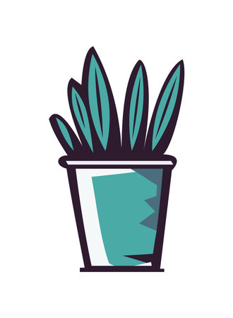 potted plant symbolizes growth and freshnessのイラスト素材