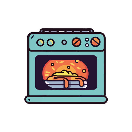 Freshly baked bread on a hot stoveのイラスト素材
