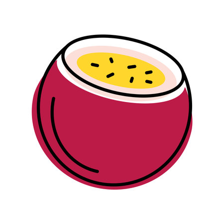 passion fruit fresh icon isolatedのイラスト素材