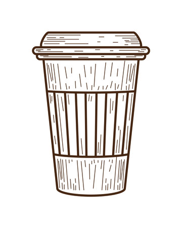 disposable coffee cup iconのイラスト素材