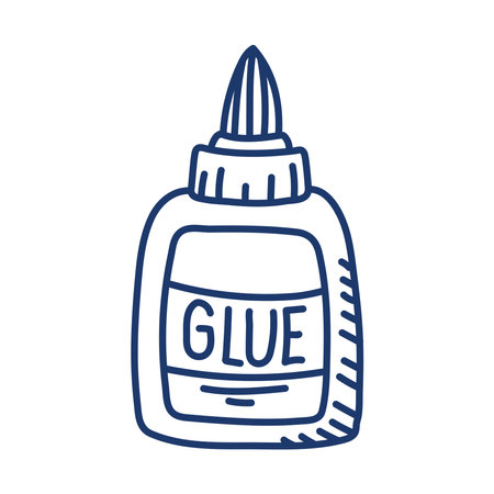 glue bottle school doodle iconのイラスト素材