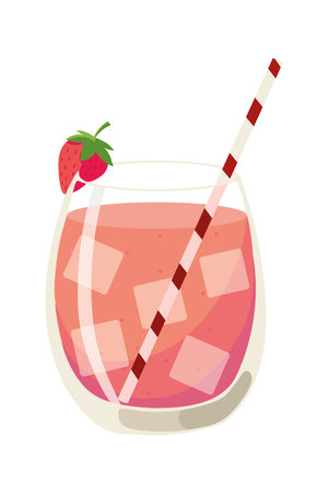fruit drink strawberry iconのイラスト素材