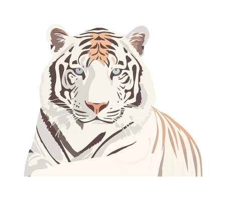 Tiger African Animal icon isolatedのイラスト素材