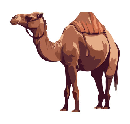 camel animal icon isolatedのイラスト素材