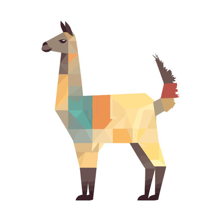 llama abstract color iconのイラスト素材