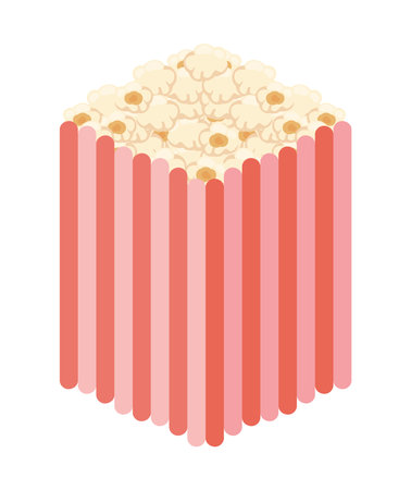 pop corn striped boxのイラスト素材