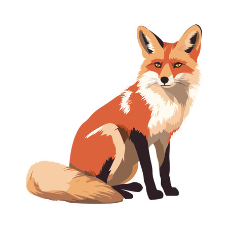 fox animal nature icon isolatedのイラスト素材