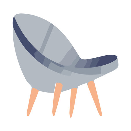 comfortable chair furniture decoration iconのイラスト素材